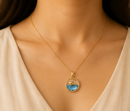 Baby whale necklace