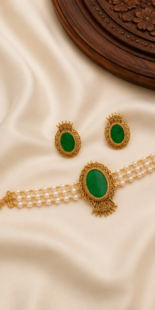 GREEN STONE NECKLACE