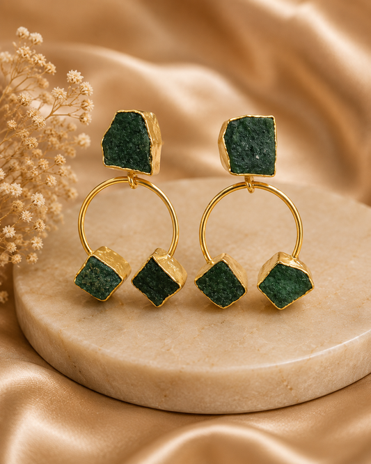 Natural stone earings