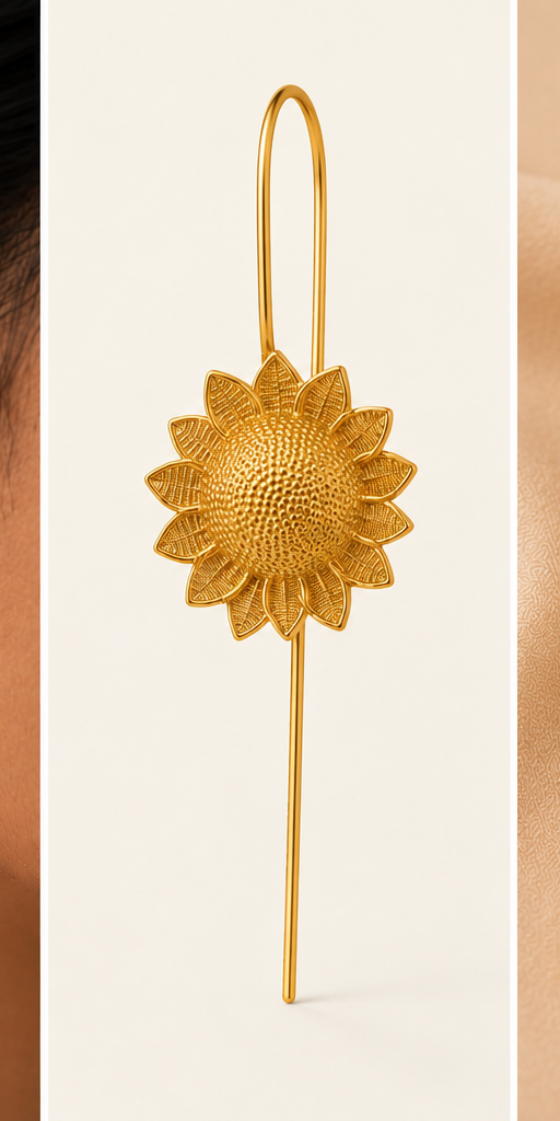 SUNFLOWER EAR CUFFS